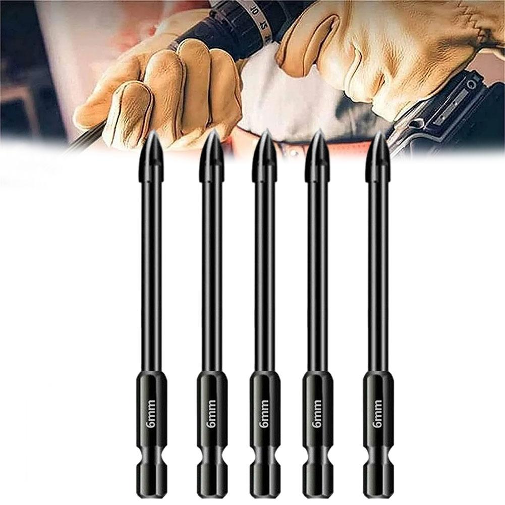 6mm Drill Bits 74mm Cross Hex Shank Multifunctional