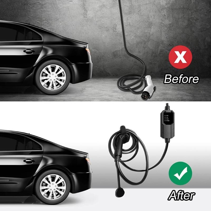 Holder Holsters Dock For Electric Vehicle Type1 Charging Cable Protection Leading Wallbox