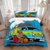 Set de cuverturi 3 buc Scooby Doo Mystery Machine Adventure Moale și Confortabil Decor pentru Dormitor, Cameră de Oaspeți și Cămine Set de Lenjerie de Pat F074