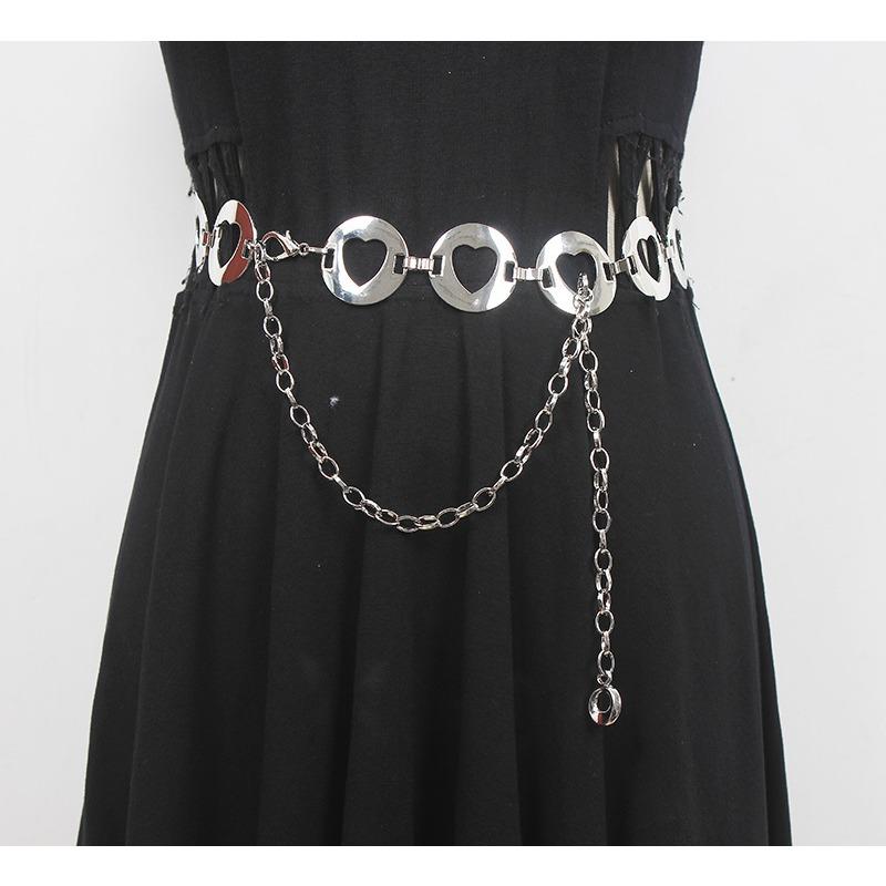 

Meier Heart-shaped waist chain - women s decorative dress accessory, versatile summer skirt chain, belt & pant chain 105 срібний