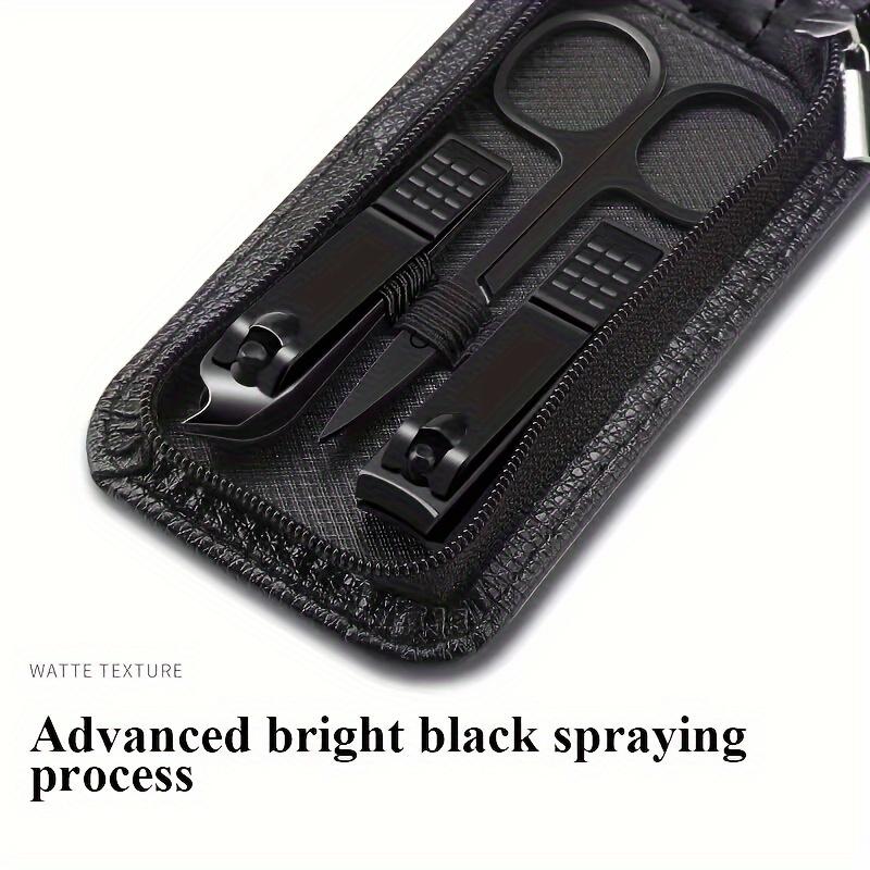 6pcs Professional Manicure & Pedicure Kit: Stainless Steel Nail Clippers, Cuticle Nippers, Ear Spoon - Includes Storage Case