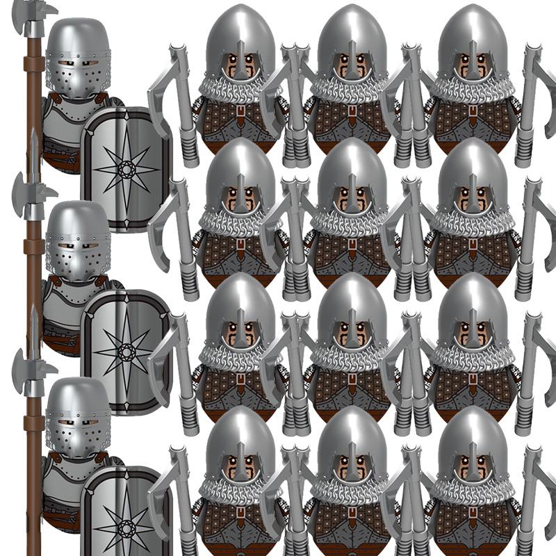 Kids Toys Medieval Military Figures Imperial Forbidden Army Knight Legion Ancient Soldier Suits Building Blocks Model Gifts