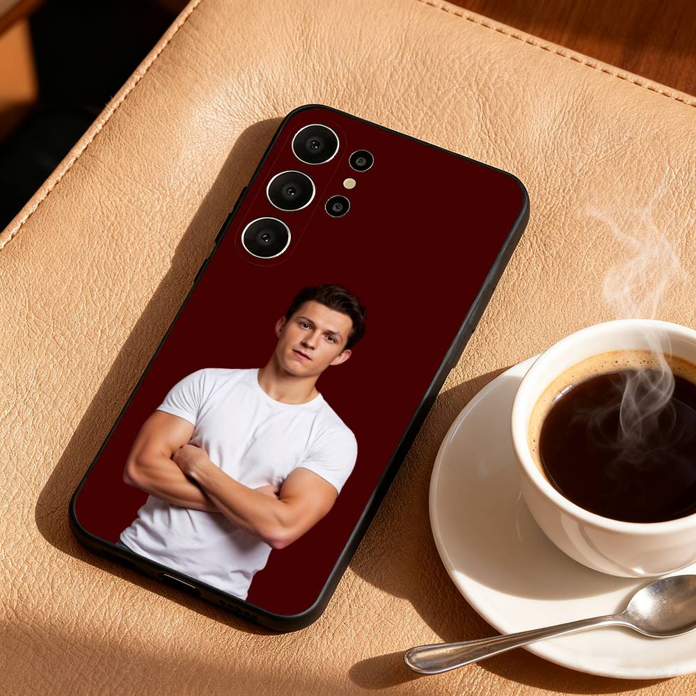 Cute H-Hollander G-Glam Tom Holland Phone Case For Samsung S26,S25,S24,S21,S22,S23,S30,Ultra,S20,FE,Lite,10,9,Black Cover