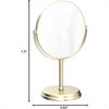 Tabletop Mount Vanity Round Mirror 1X 5X Magnification Iron 7.2L x 4.92W Gold