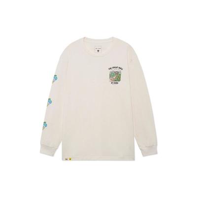 Li Ning X Steven Harrington Cartoon Print Crew Neck Pullover T-Shirt Men Tops White AHSRC15-3
