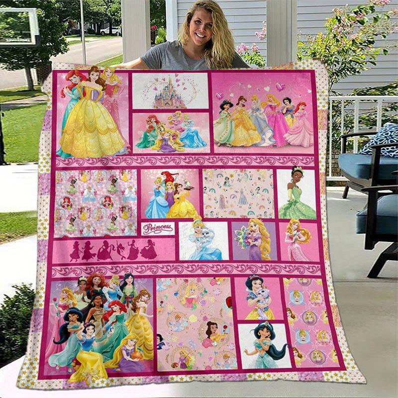 Coperta Principessa Ultra-Morbida, Calda, Accogliente per Soggiorno, Divano, Accessorio da Viaggio per Tutte le Stagioni Personaggio Cartone Animato Carino Decorazione per la Casa