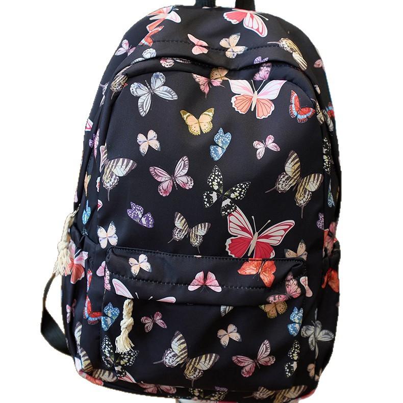 Schoolbag new floral small fresh primary and secondary school schoolbag casual trendy simple backpack Japanese ins wind shoulder
