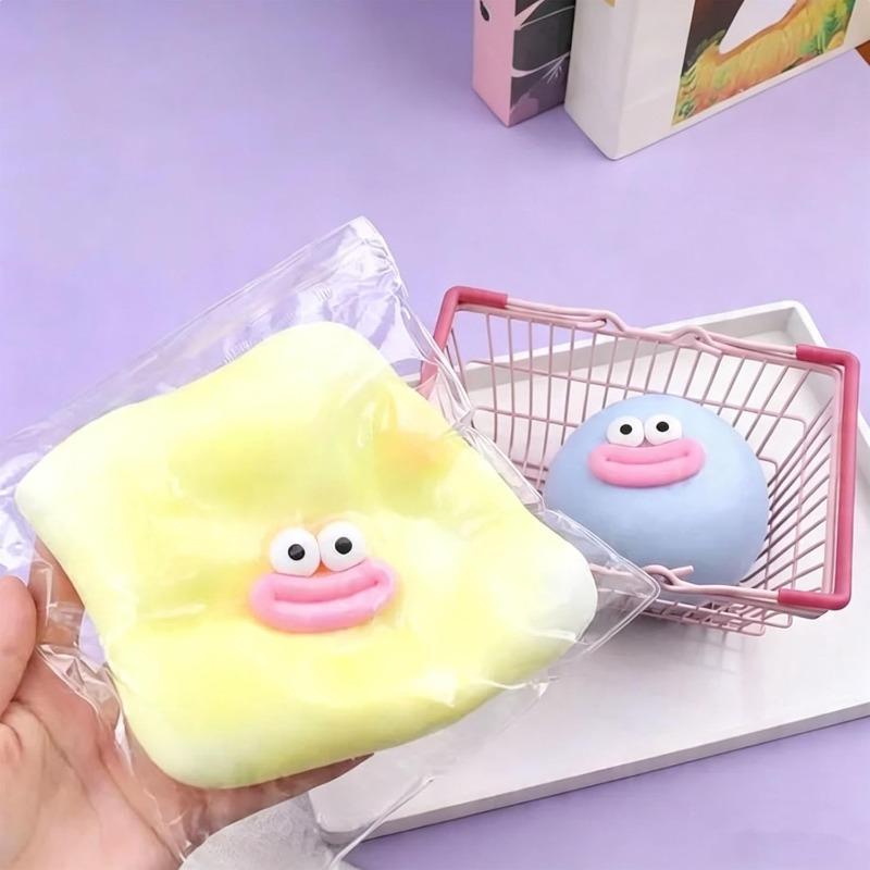 Smushers Face Squishy, smushers Squishy with Interchangeable Faces, Soft Slow Rebound Sensory Squeeze Balls for Adults Soft Squeeze Toy Relief (Pink)