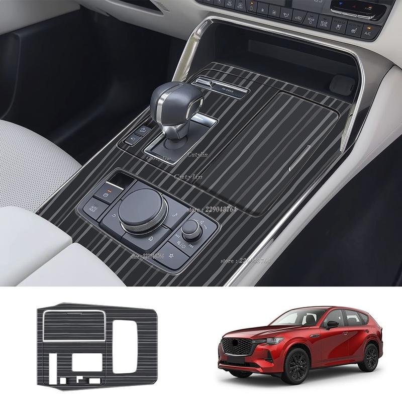 LHD para Mazda CX-60 CX60 CX 60 -2024 Cubierta del Marco del Panel de Palanca de Cambios de la Caja de Cambios Interior Accesorios Interiores Decoración