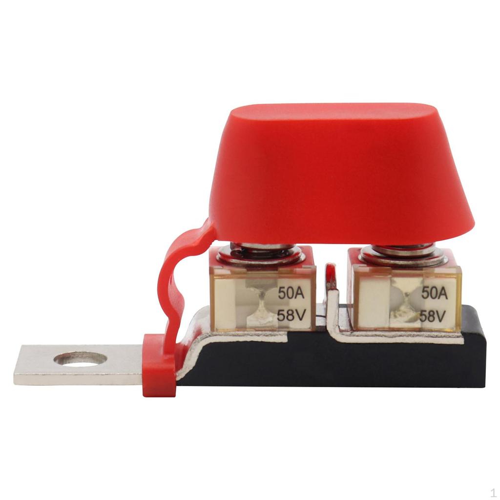 Mrbf Terminal Fuse Block Dual Studs 58V Compact Premium Practical, Dustproof, Portable Mount