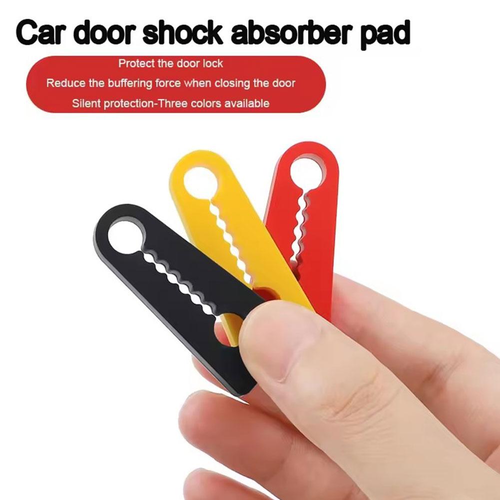 4pcs Sound Damper Door Lock Buffer Car Door Lock Buckle,Silicone Protector Pad,Door Closing Noise Reduction Anti-collision Cover