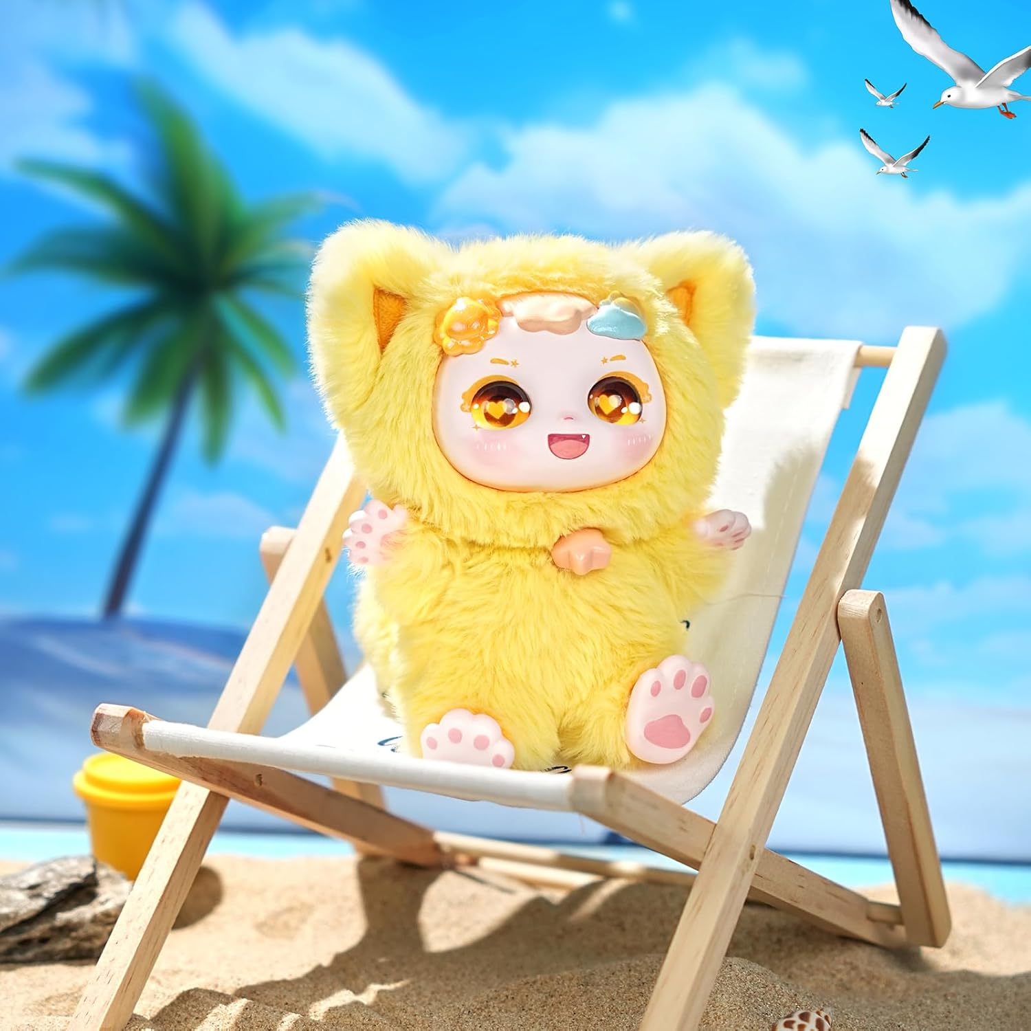 CALEMBOU Plush Doll Blind Box, Ula Weather Series Blind Boxes Stuffed Keychain, Kawaii 1 of 6 Possible Mystery Collectible Toys Cute Soft Animals