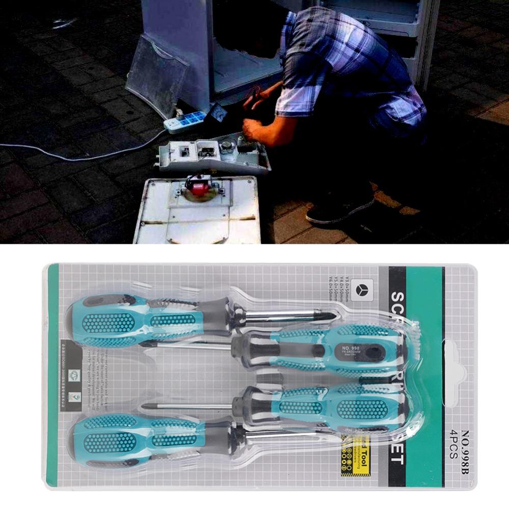 4Pcs Magnetic Tip Y Screwdriver Set Y3, Y4, Y5, Y6 Long Shaft Tri-wing Screwdriver Set Spanner Head Non-slip Handle