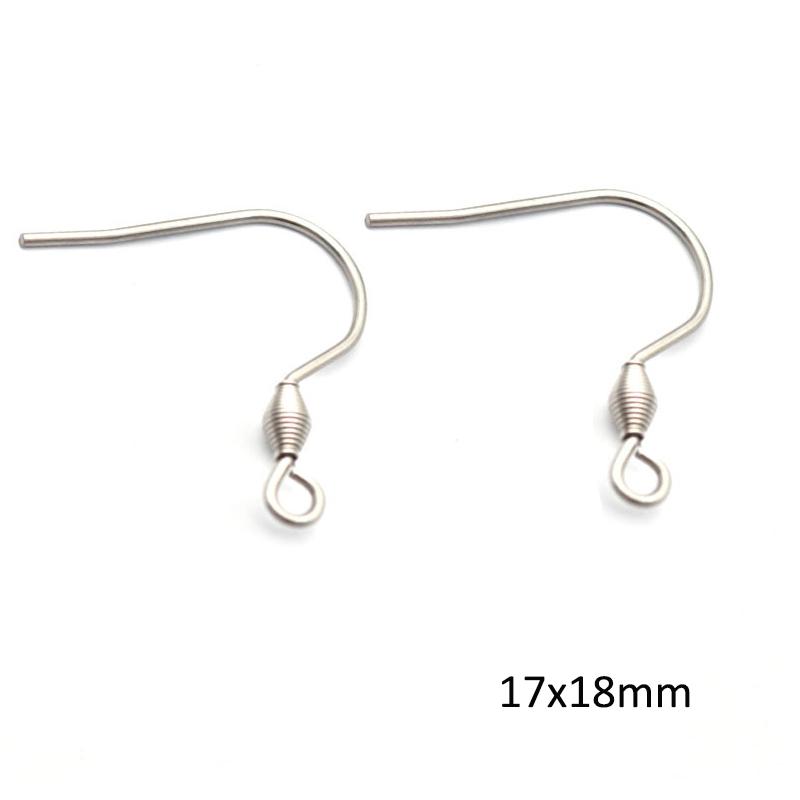 50pcs Stainless Steel Earwire Earrings Hooks Base for Earrings Ear Jewelry Making DIY Findings Accessories Wholesale Supplies