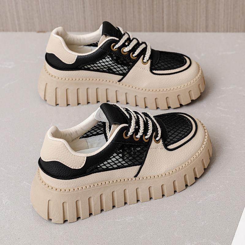 Sports and leisure shoes women's 2025 new summer mesh breathable casual shoes soft-soled sports shoes thin single shoes women