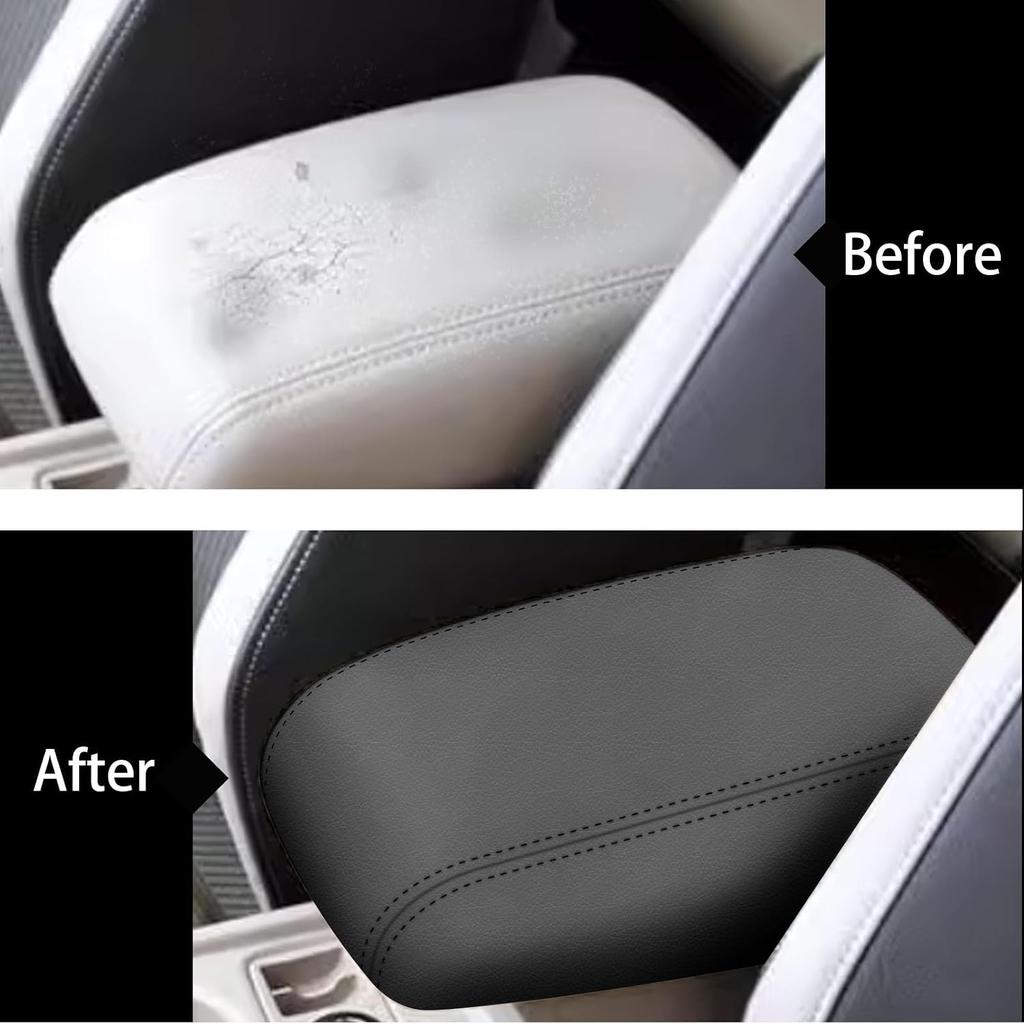 Armrest Cover for 2015-2018 Ford Focus(Black),Waterproof Durable Leather Center Console Cover for Ford Focus 2015 2016 2017 2018 Accessories