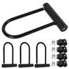 1/2/4 Peças Cadeado de Bicicleta com Chave Tamanho Padrão U-Lock para Bicicletas e Outros Equipamentos Externos Cadeado Antifurto para Ciclismo Motocicleta