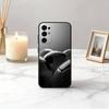 F-Football S-Soccer stitch texture Phone Case For Samsung S25,S24,S21,S22,S23,S30,Ultra,S20,Plus,Fe,Lite,Note,10,Black Cover