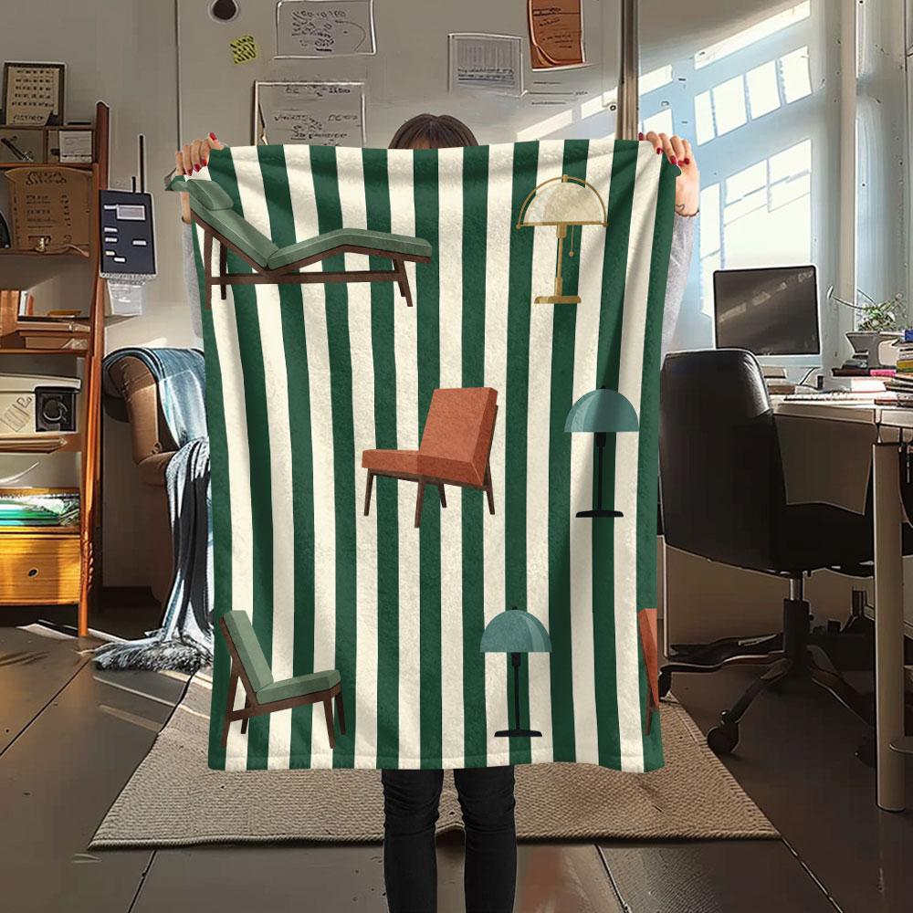 1 Stück Flanelldecke mit Zimmerdruck, geeignet für alle Jahreszeiten, für die Mittagspause, Wärme und Komfort, Weihnachtsgeschenke, Feiertagsgeschenk