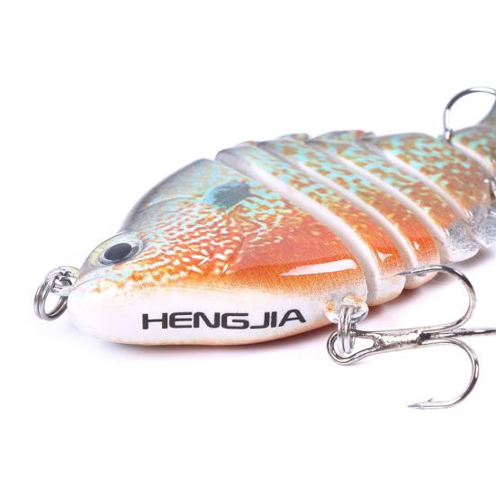 6,35 cm 8 g 6 Abschnitte Künstlicher Angelköder Wobbler Fisch Schwimmköder Tackle Werkzeug