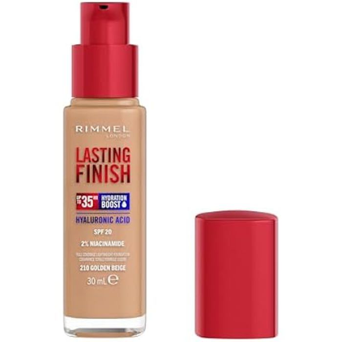 Foundation - RIMMEL - Rimmel London Lasting Finish - 201 Golden Beige - 35h Halt - Vegan