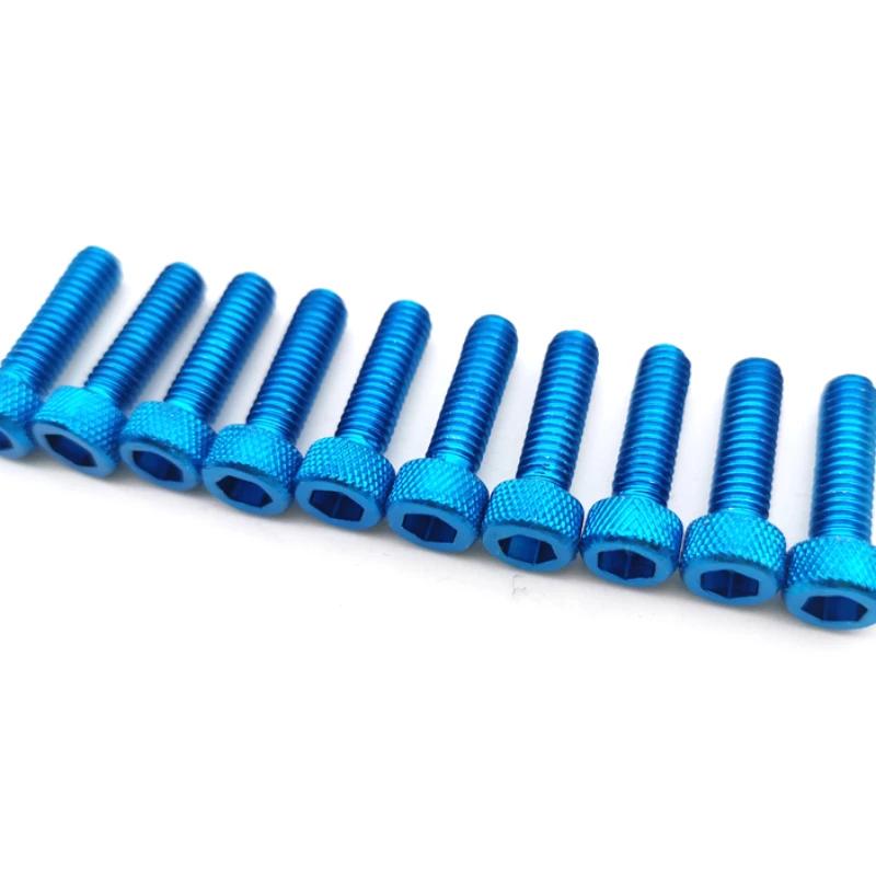 Motorcycle Screw Accessories - 10pcs Colorful Universal 6MM Nuts Bolts for Fairing Dirt Pit Bike Moto