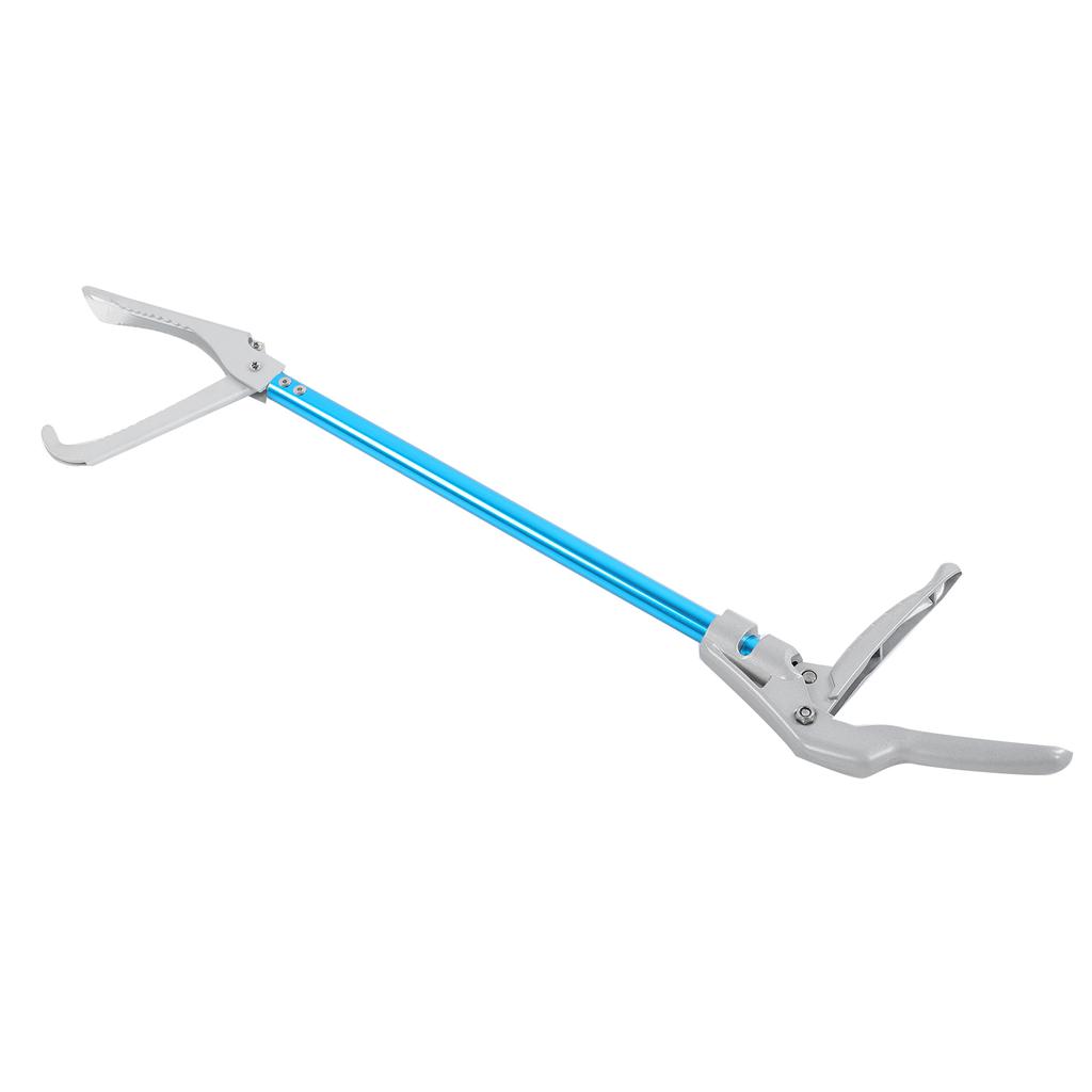 Pinza Raccogli Serpenti Professionale Non Pieghevole in Lega di Alluminio da 70CM con Impugnatura Blu