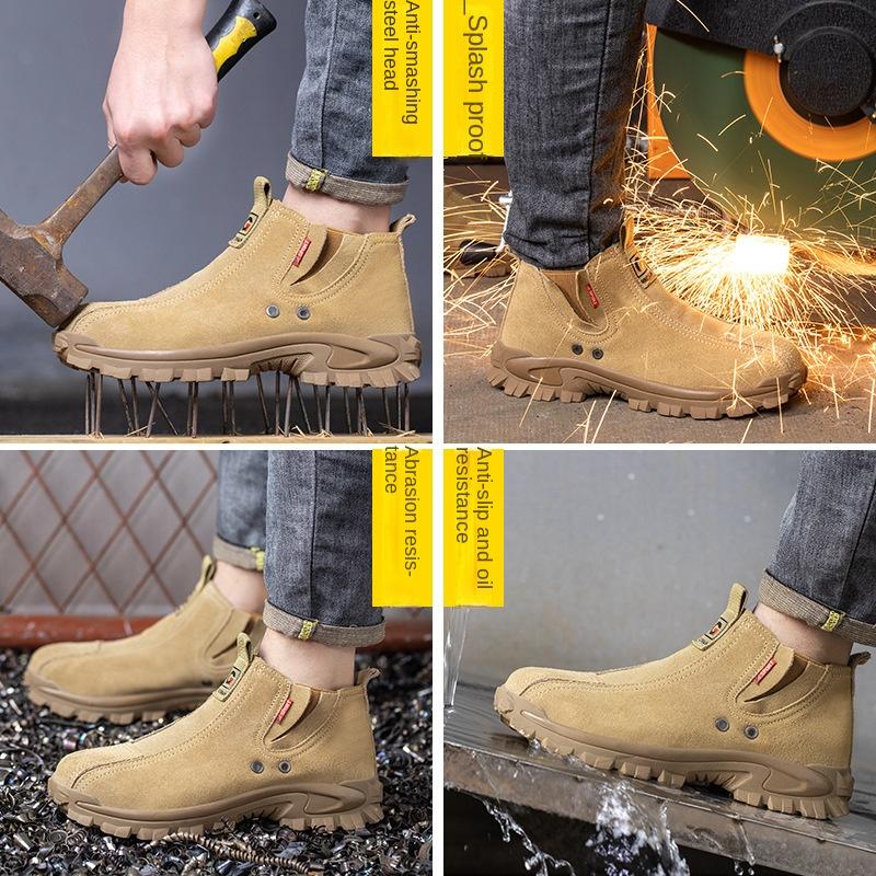 Arbeitsschuhe Herren Anti-Stoss, Durchtrittsicher, Atmungsaktiv, Leicht, Abriebfest und Hochtemperaturbeständig Schweisser