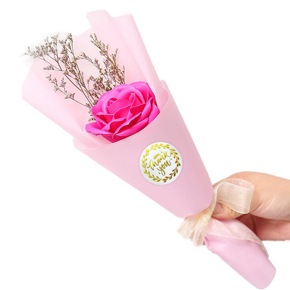 500pcs Gold Gift Decoration Package Box Label 3.0cm Thank You Stickers Baking Small Business Wedding Party Sticker