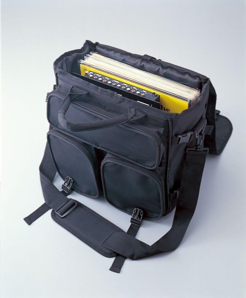 Kikutani Record Bag, DJB-65, Backpack Type, Holds Approximately 50 LPs, Black