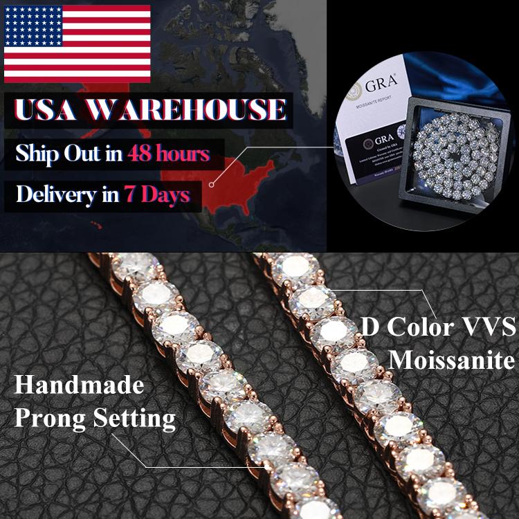 Dropshipping Pass Diamond Tester D Color VVS1 Moissanite Tennis Bracelet 925 Sterling Silver Jewelry Moissanite Fashion Bracelet