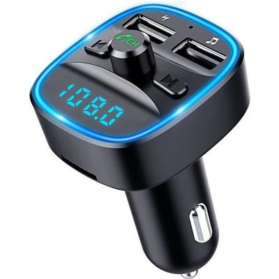 Bluetooth FM-sender - SOSENFER - Radioadapter - USB-oplader - Håndfri - Sort