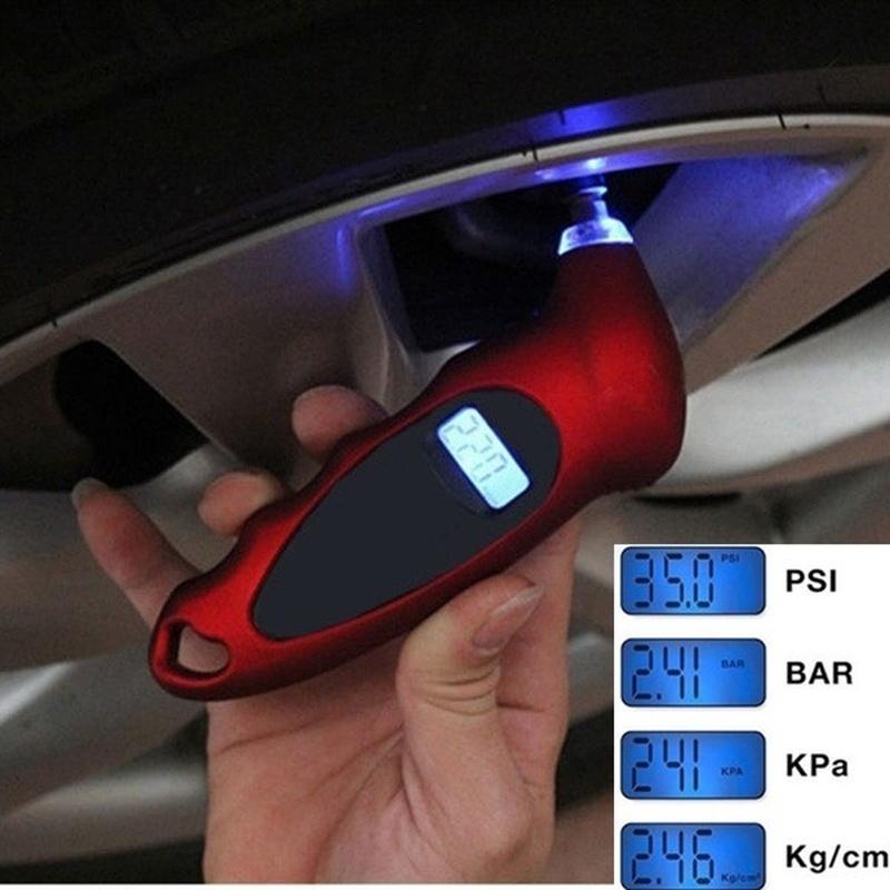 1pc High Precision Electronic Digital Tire Pressure Gauge Automobile Tire Tire Pressure Detector