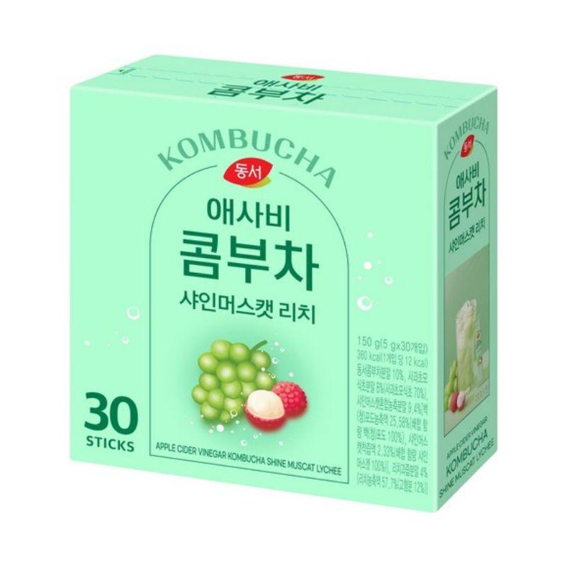 Dongsuh Apple Cider Vinegar Kombucha Shine Muscat Lychee 5g X 30 Sticks 1box (30ea)