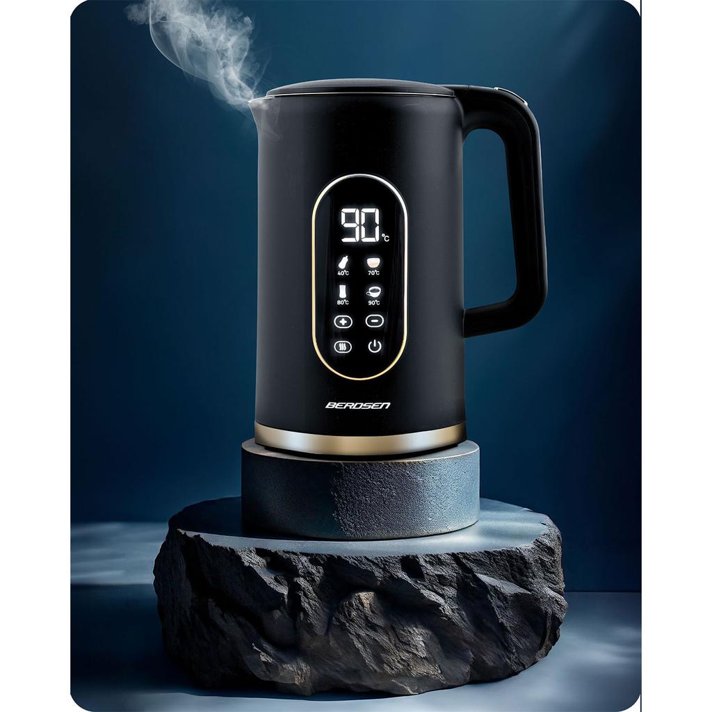 Berdsen Bd-712 1.7L Electric Kettle Black And Gold