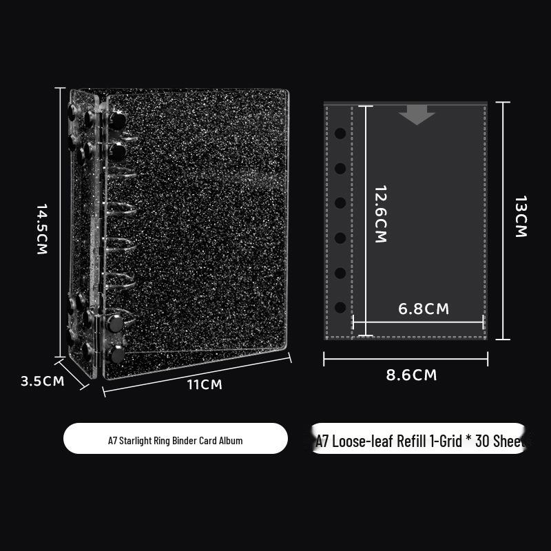 Acrylic A7 Ring Binder Photo Album for Idol Photocard Storage