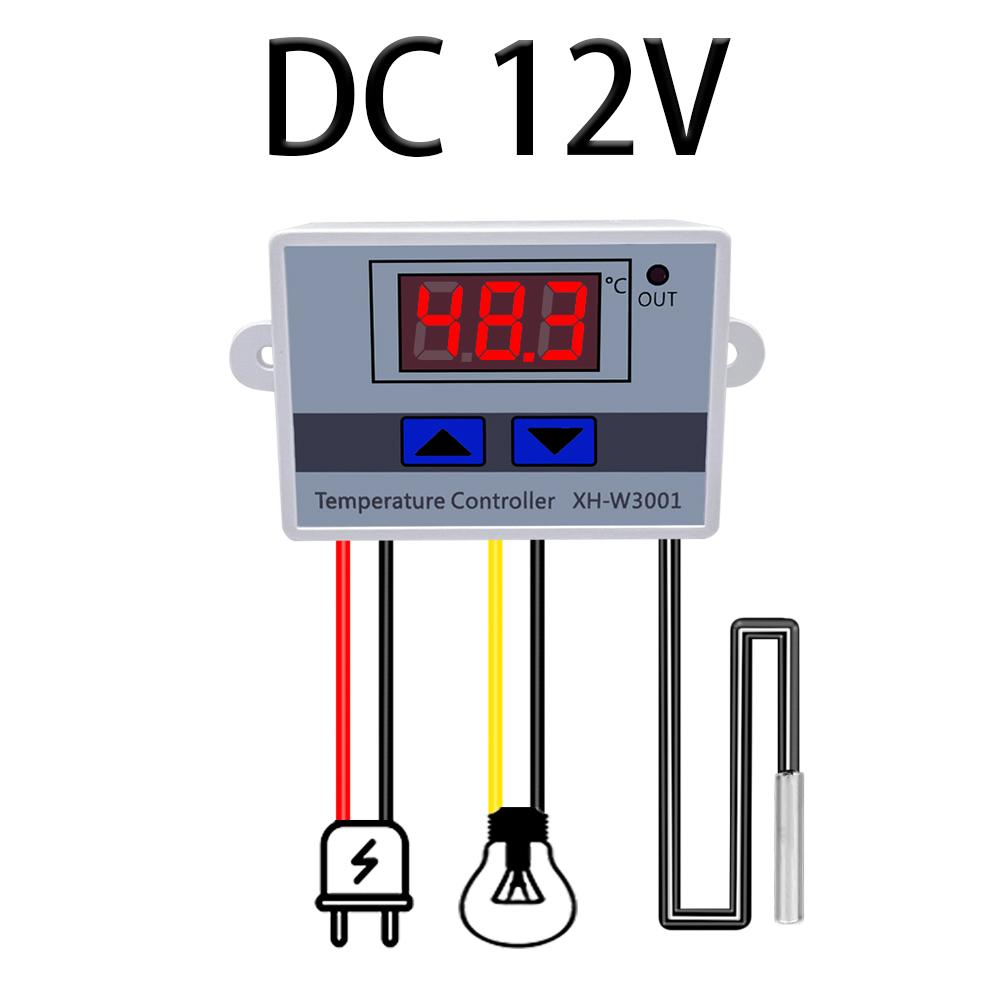 W3001 Digital Control Temperature Microcomputer Thermostat Switch Thermometer New Thermoregulator 12/24/220V DC12V