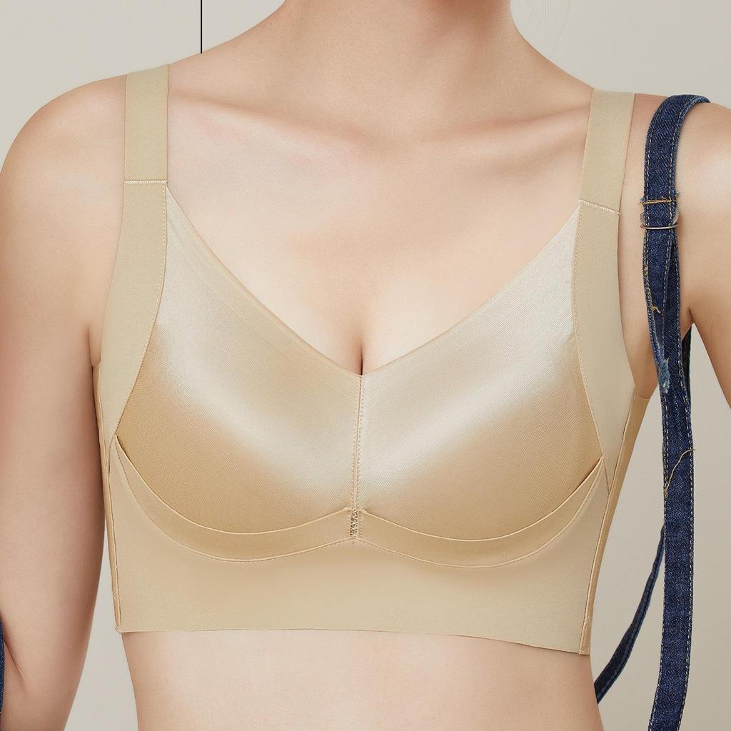 Manzi Meidie Seamless Adjustable Wireless Women's Bra - Versatile, Comfortable, Thin Style with Side Support