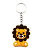Jungle Animal Cartoon Keychain - Cute PVC Epoxy Pendant for Car Keys
