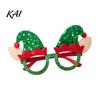 Decorative Elf Hat Eyewear Christmas Glasses with Sequin & Ears, Funny Party Reusable Photo Booth Prop for Kids Adults, Festive Holiday Costume