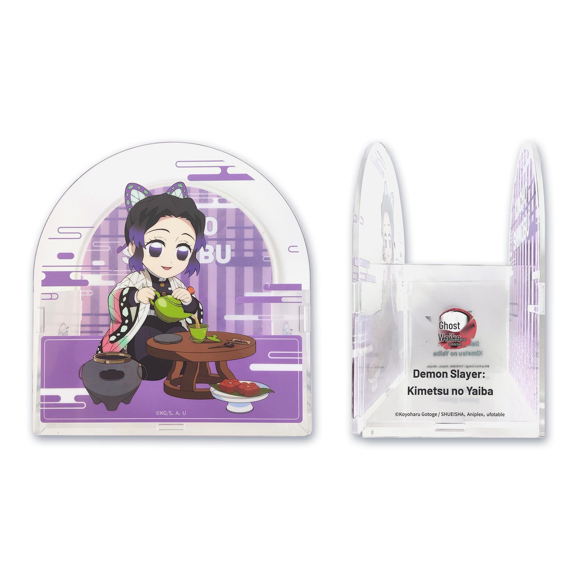 Genuine Demon Slayer: Kimetsu no Yaiba Hinokami Chronicles Limited Edition Q Version Acrylic Pen Holder 15.4*8.7*16.3cm