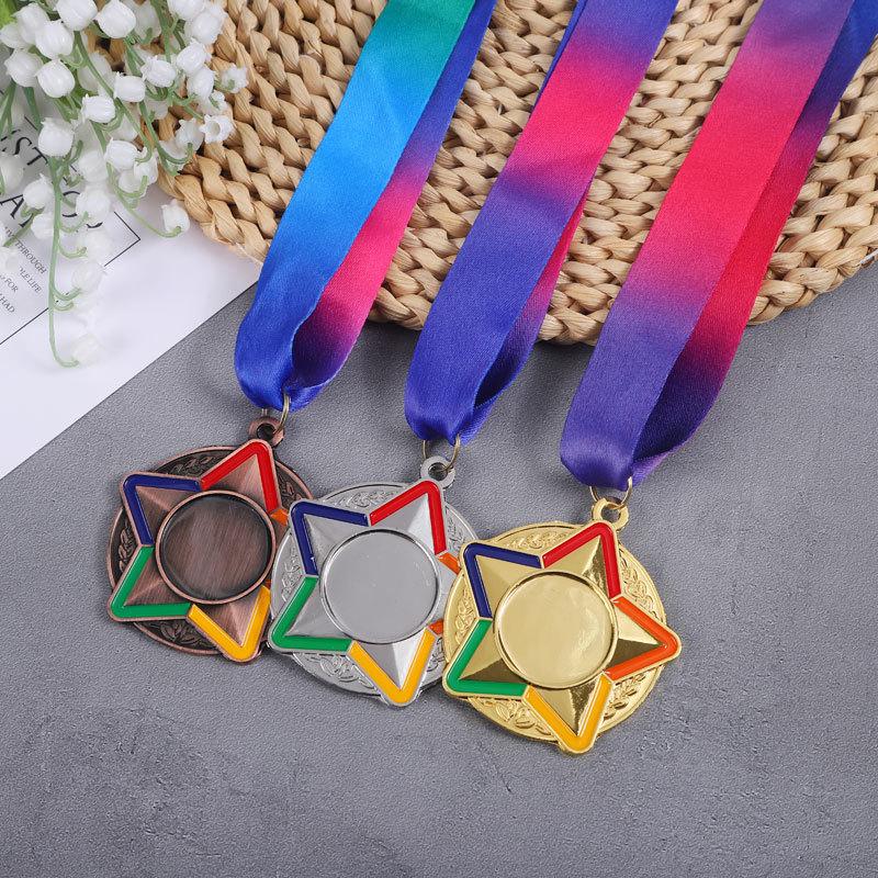 Kindergarten Sportmedaillen: Gold-, Silber-, Bronze-Leistungsurkunden für Schüler