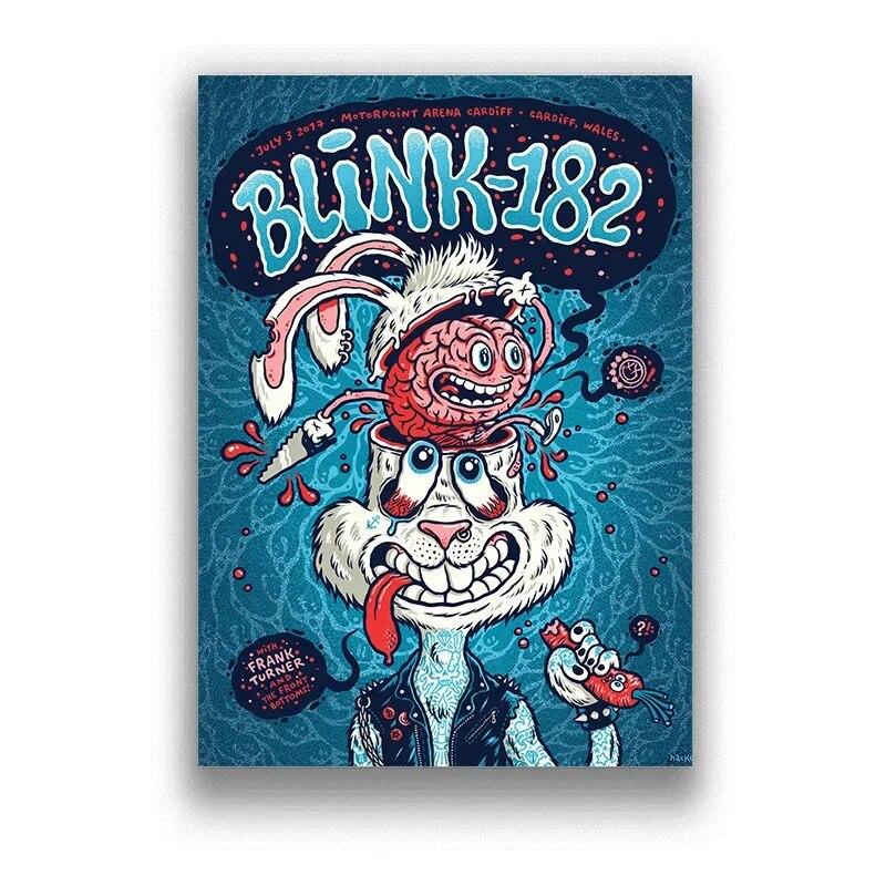 

Blink 182 постер рок-группы и принт, винтажный декор, картина на холсте, новые украшения в скандинавском стиле для домашнего декора Quadro 21cm×30cm NoFrame