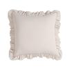 Confezione da 2 Federe per Cuscini Decorativi 100% Cotone Pre Lavate con Volant per Divano Letto Camera da Letto 18x18 Pollici