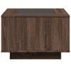 LED Coffee Table Brown Oak Effect 60 x 60 x 40 cm Wood Based Material