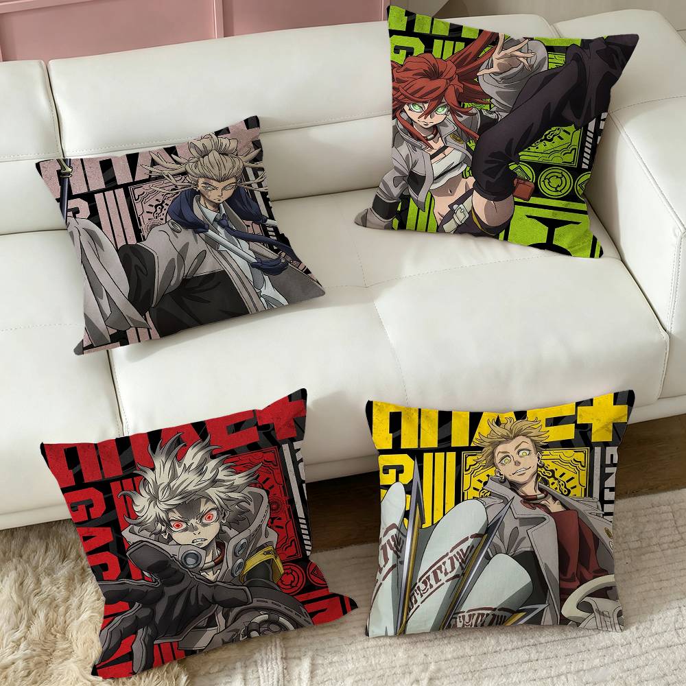 Gachiakuta Anime Pillow Case Square Double-Sided Sofa Cushion Cover Bedroom Bedside Pillow