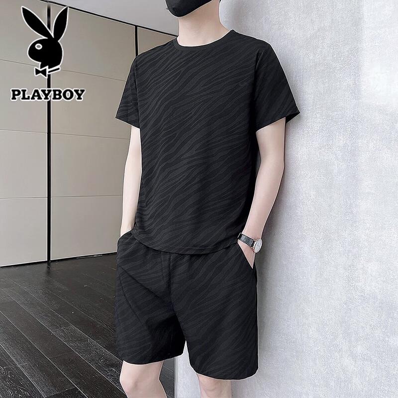 Playboy Men s Summer Quick-Dry T-Shirt & Shorts Set 3XL