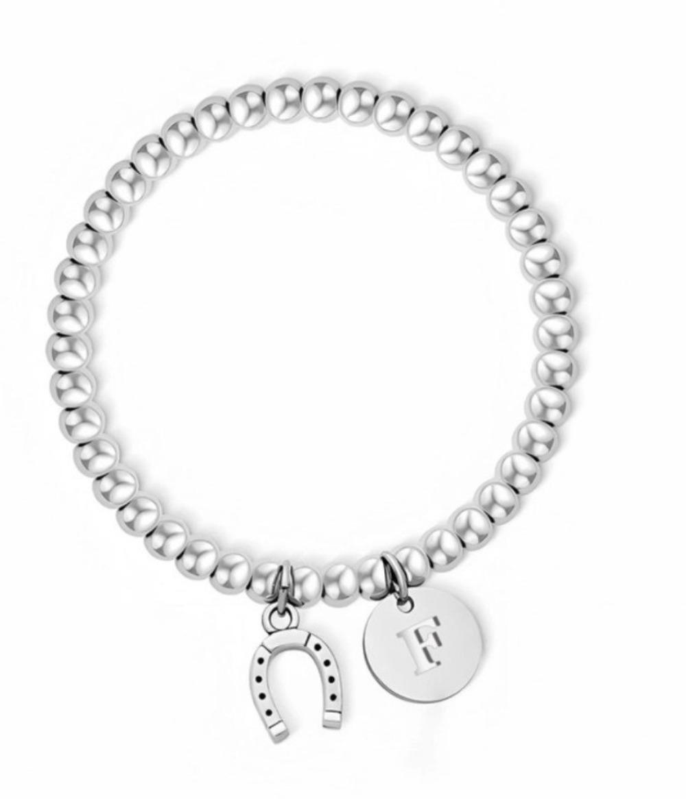 Titanium steel lettering bracelet retro silver bead lettering wings women s personality bracelet stainless steel love bracelet