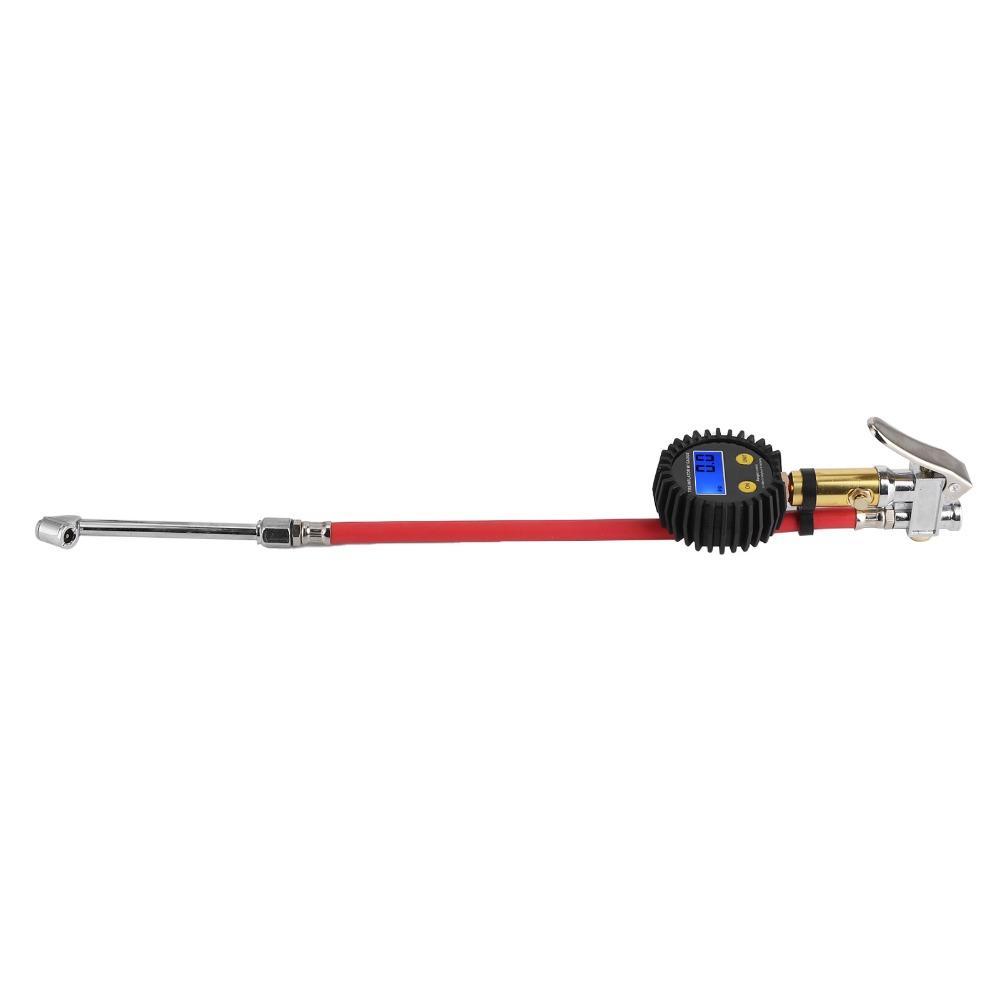 LCD Display Digital Tire Inflator 3-200PSI Range Digital Pressure Gauge  Tire Maintenance