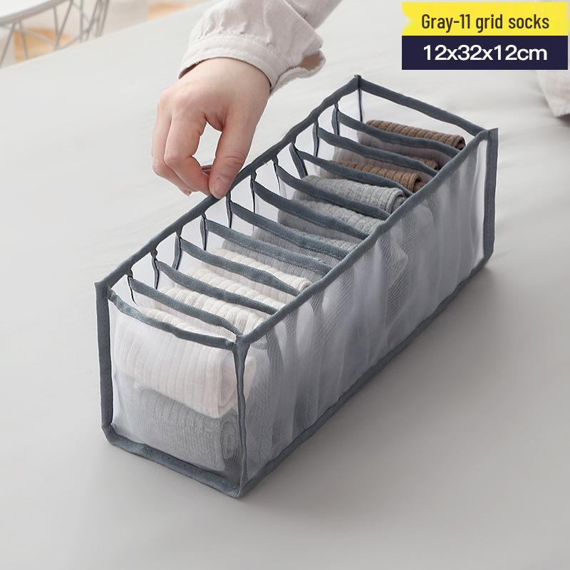  "Transparent Mesh Drawer Organizer for Clothes & Jeans"